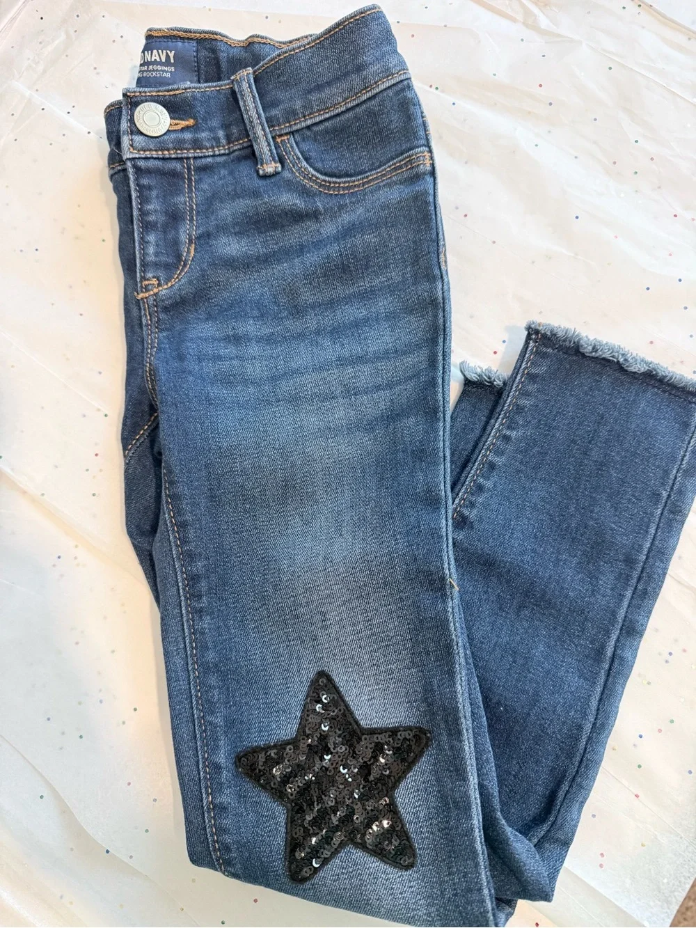 Girls Outfit Bundle Size 6/7 – Old Navy Rockstar Jeggings & SO Favorite Tee Pink